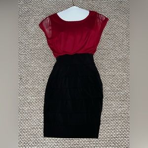 Enfocus Studio Dress - Size 6 - Red/Black